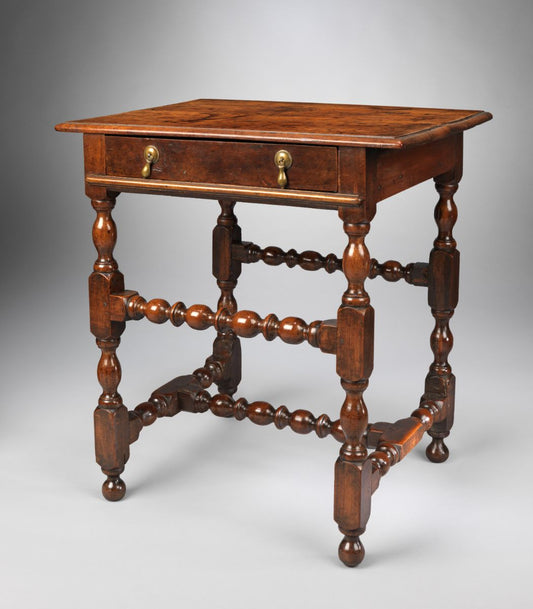 An Exceptional William and Mary Period Single Drawer Side Table