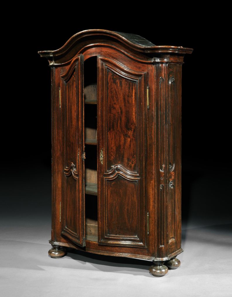 Exceptional Diminutive Bonnet Top Armoire