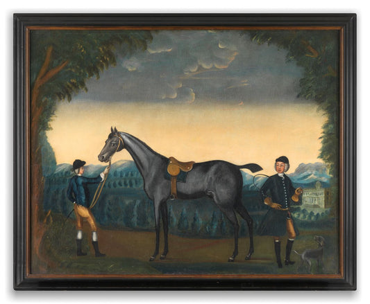 Significant Large-Scale Naïve School Equestrian Portrait