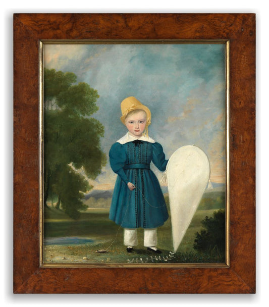 A Delightful Naïve School Full-Length Child Portrait