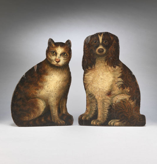 Remarkable Pair of Georgian Folk Art Dummy Boards