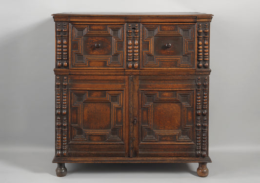 Unusual Early Geometrically Moulded Enclosed Chest