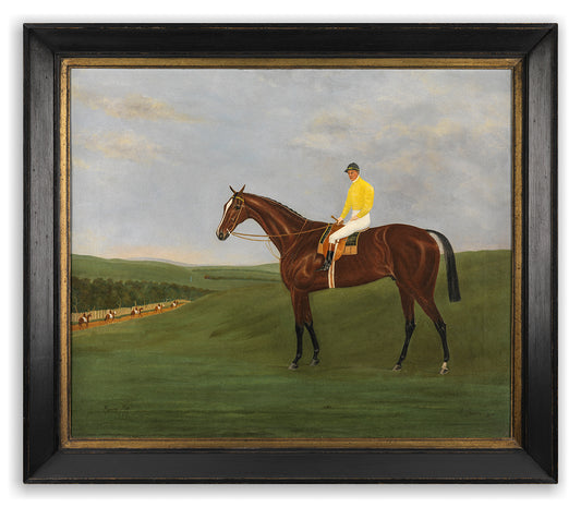 Fine Primitive Racehorse Portrait of "Flying Fox"