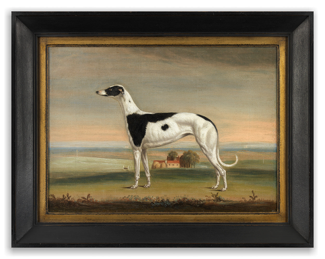 Fine Early English Naive School Dog Portrait