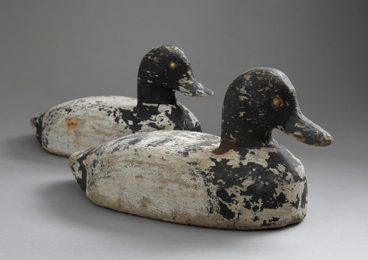 Pair of Naive Folk Art Duck Confidence Decoys