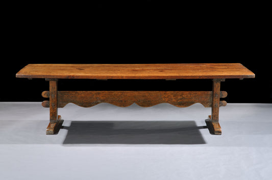 Significant Early "T" Trestle Based Dining Table