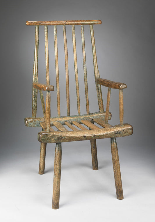 Rare Scottish Vernacular Primitive Windsor Armchair