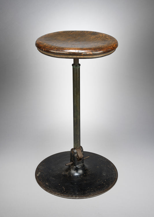 Dish Topped Artisan's Stool