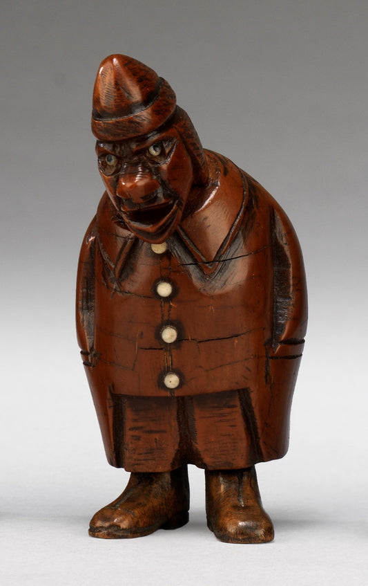 An Engaging Caricature Leaning Figure Snuff Box