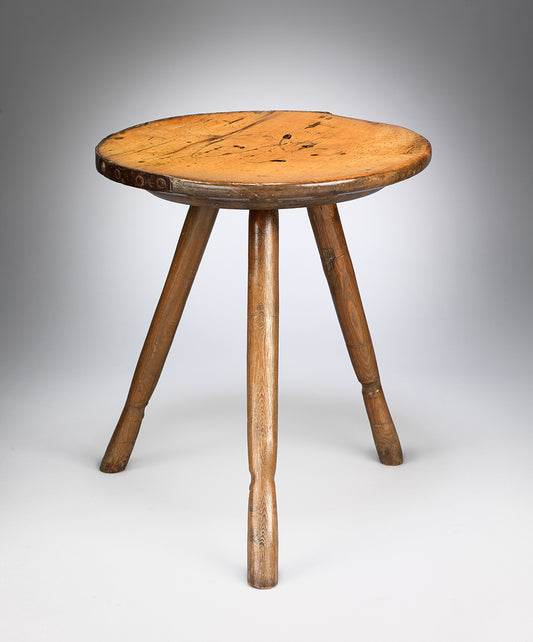 Primitive Vernacular "Cheese Top" Cricket Table