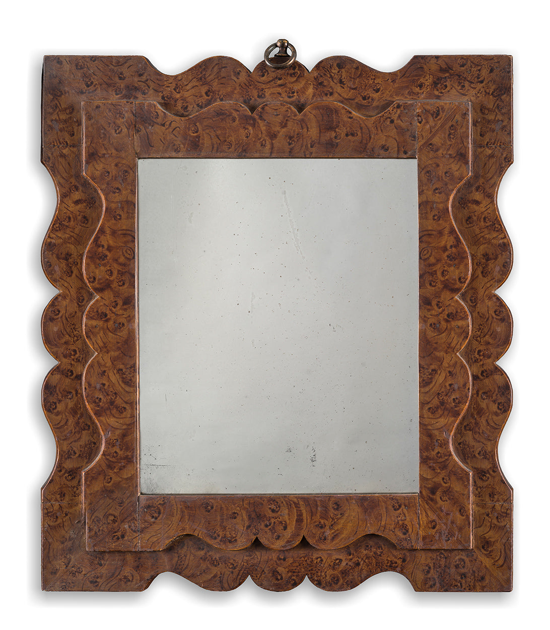 Refined Folk Art "Faux Bois" Decorated Mirror