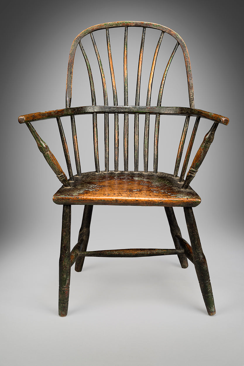 Delightful Vernacular "Wheatsheaf" Back Windsor Chair