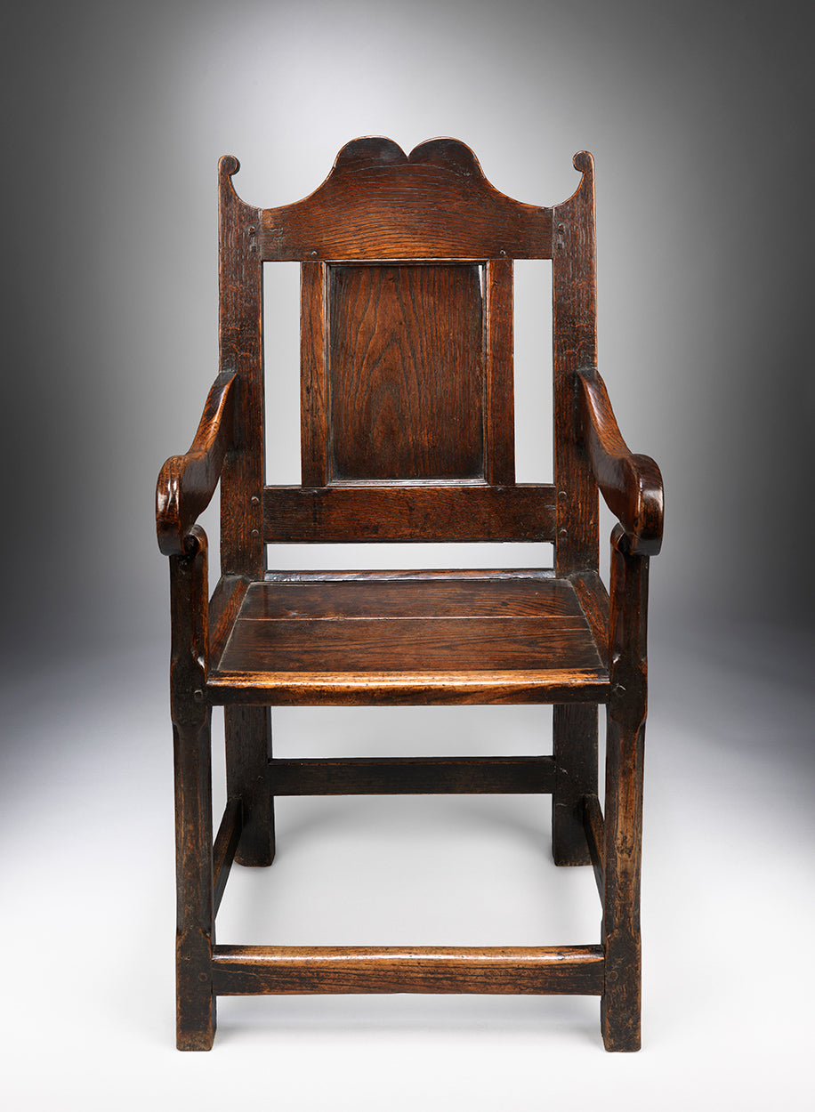 Fine William and Mary Period Open Armchair