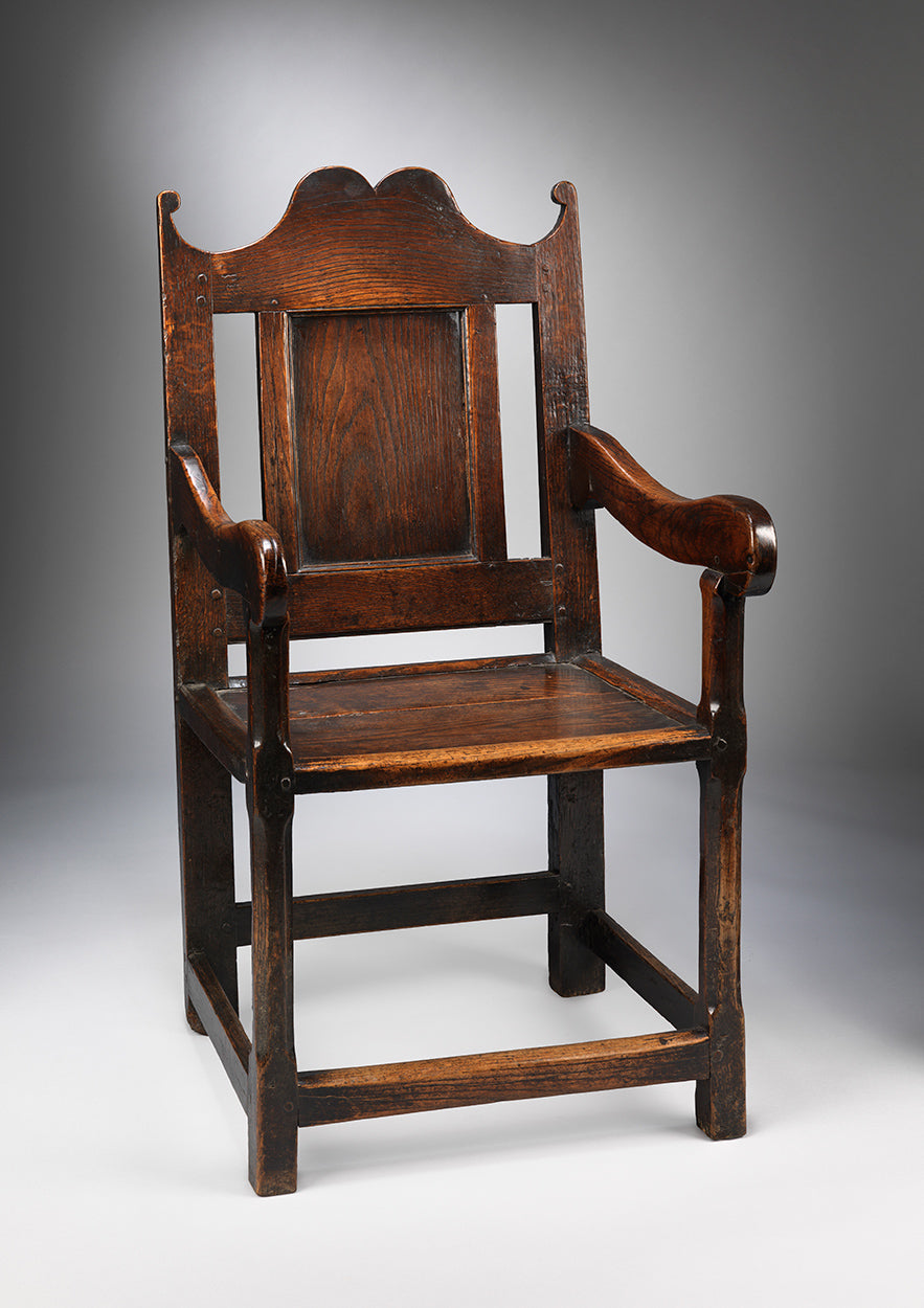 Fine William and Mary Period Open Armchair