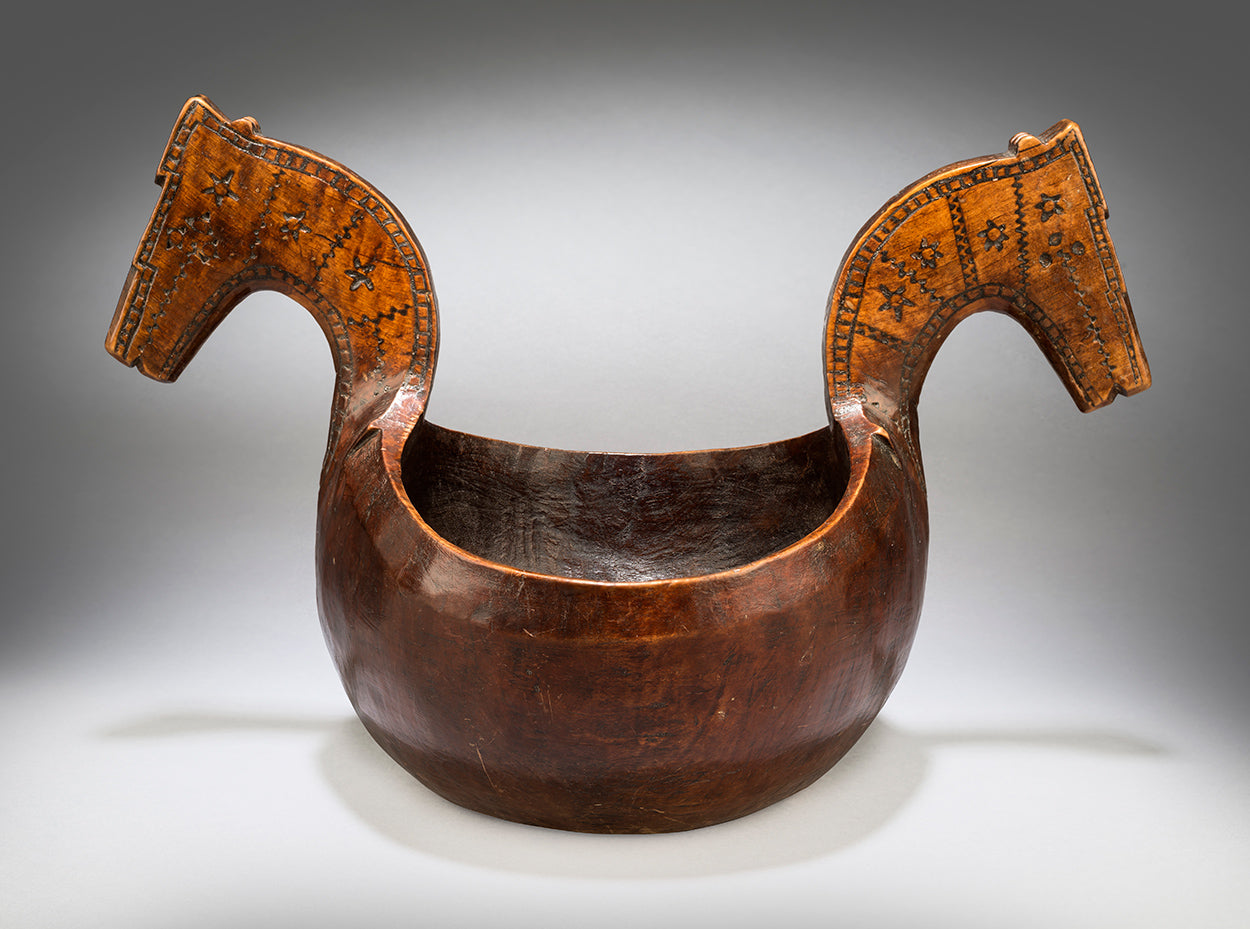 Traditional Ceremonial Twin Horse Head Kasa