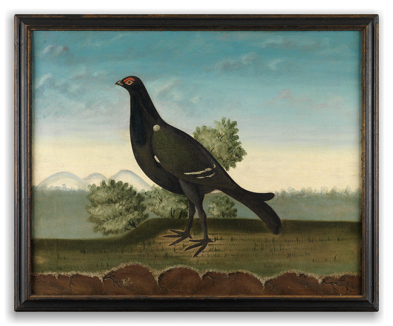 A Remarkable Pair of Large Scale English Naïve School Bird Portraits