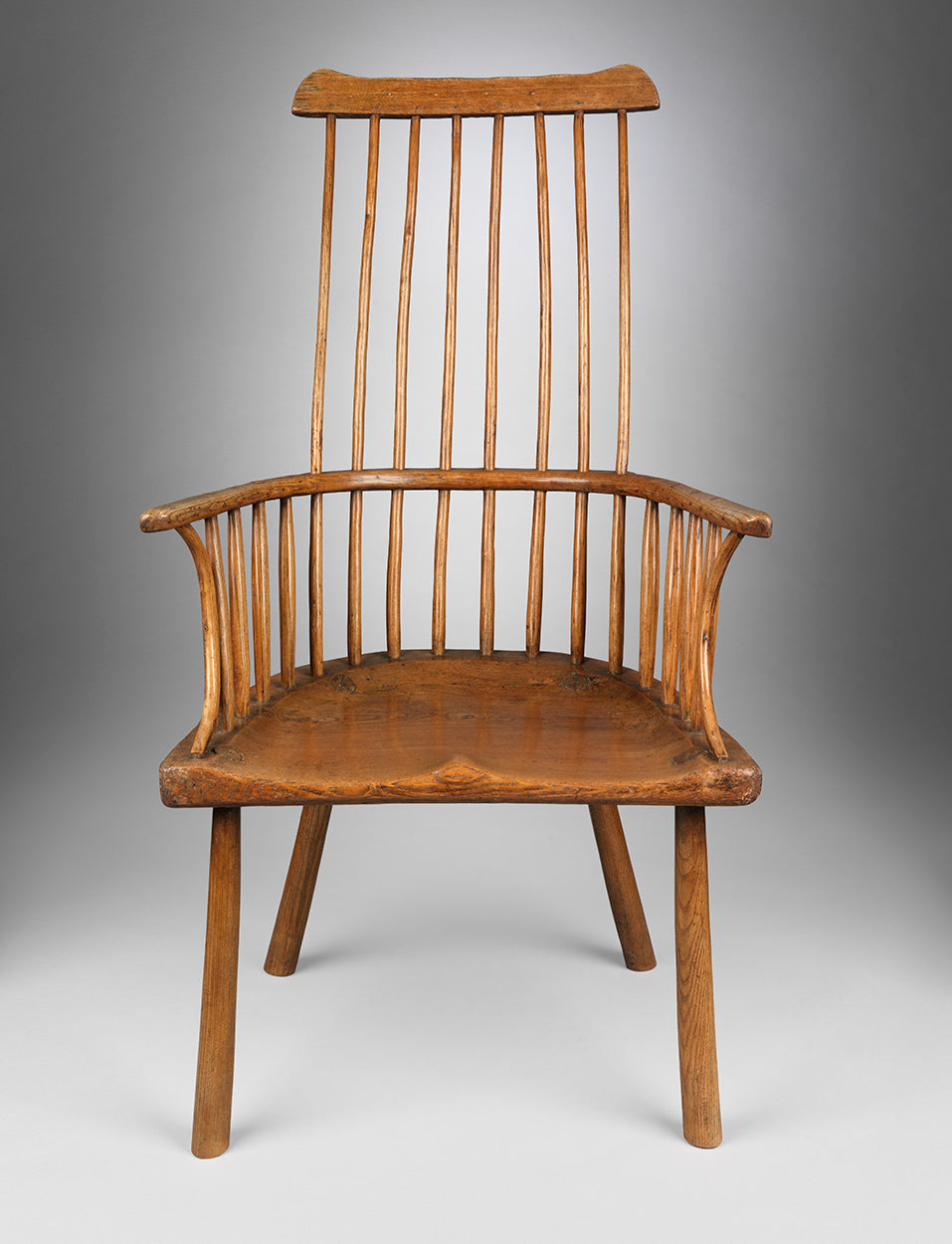 Georgian Primitive Windsor Comb Back Armchair