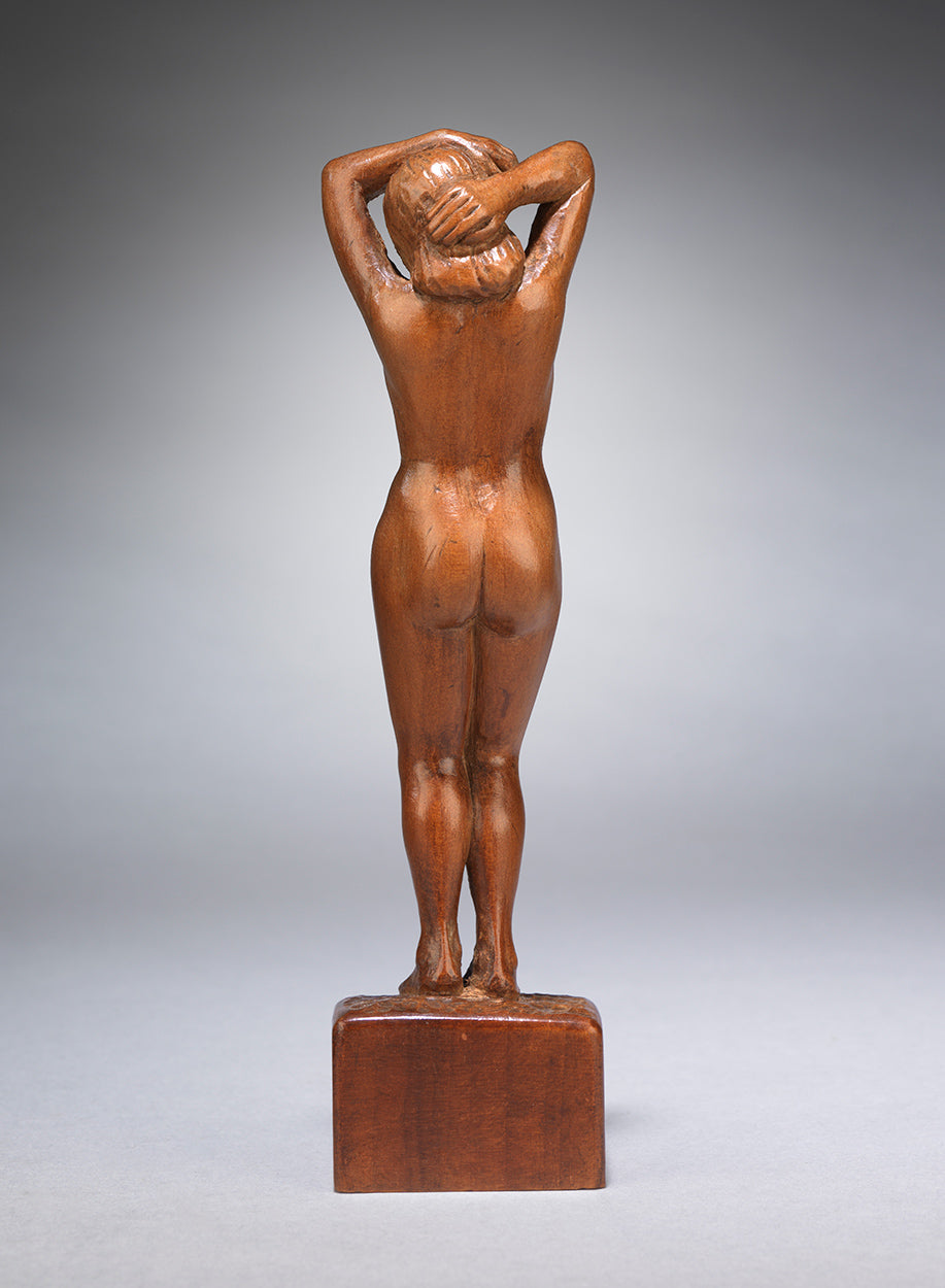 Naive Sculpture of a Standing Female Nude