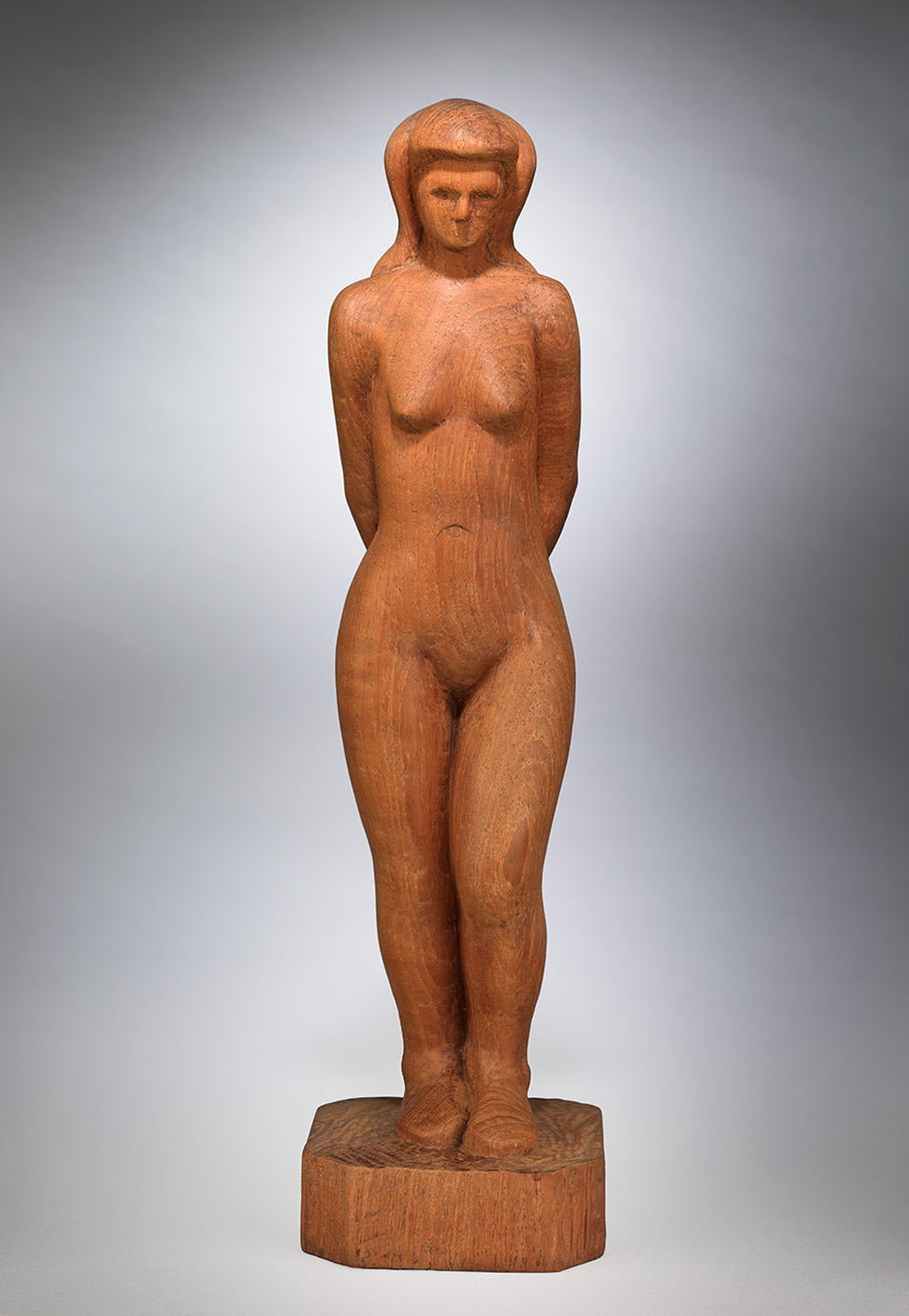 Primitive Hand Carved Figure of a Naked Lady