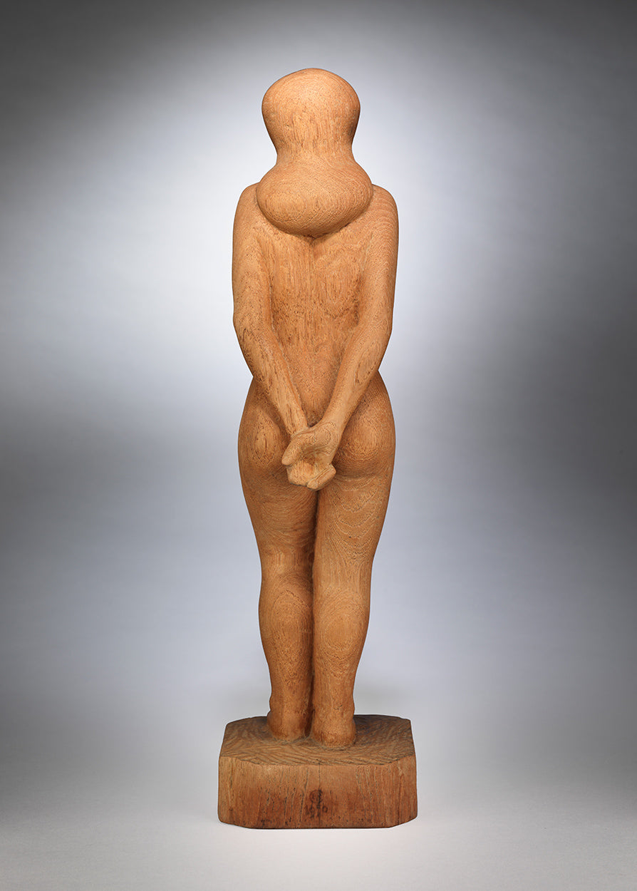 Primitive Hand Carved Figure of a Naked Lady