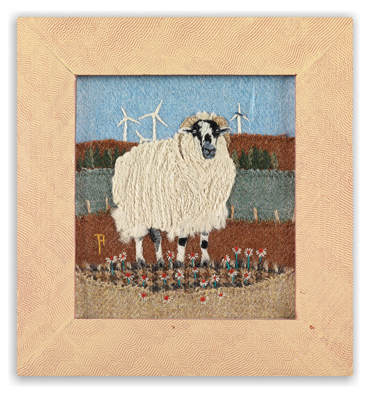 "Ewe and Wind Turbines"