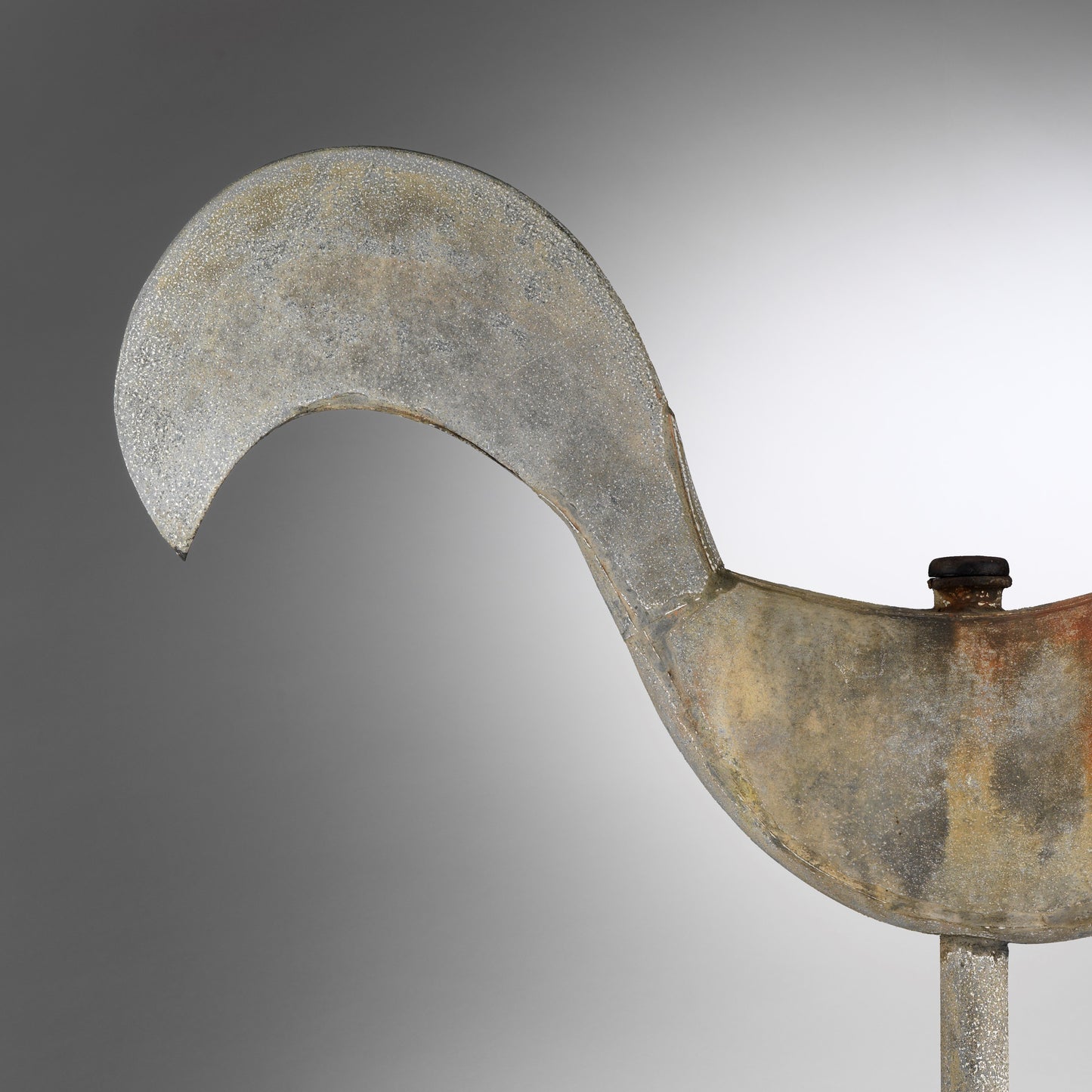 Unusual Full-Bodied Primitive Cockerel Weathervane