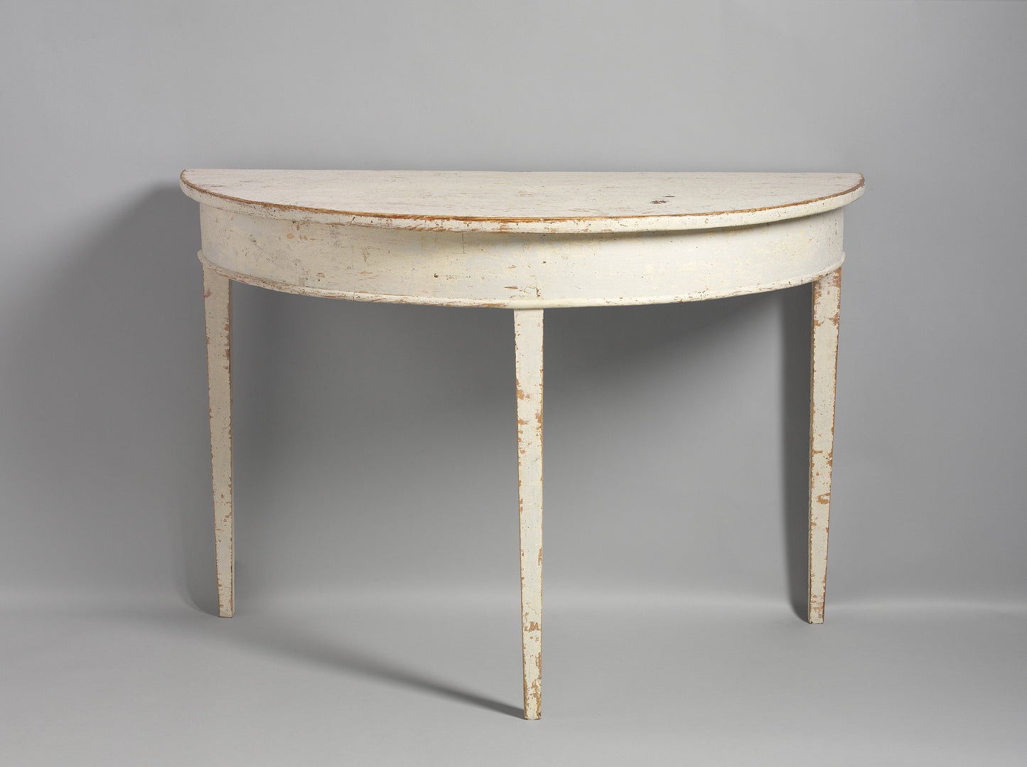 Pair of Gustavian Demilune Consoles