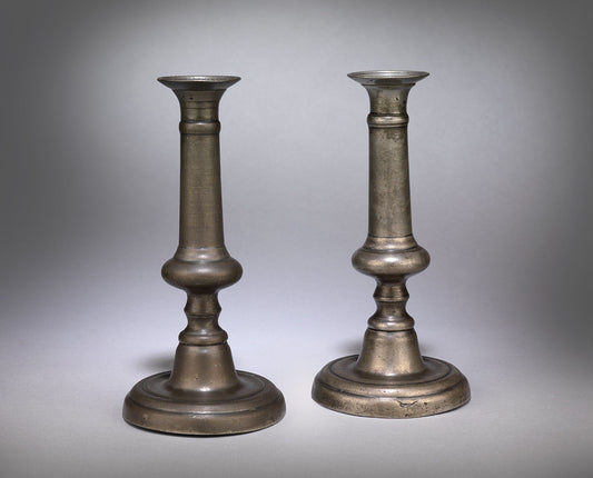 Pair of Georgian Pewter Candlesticks