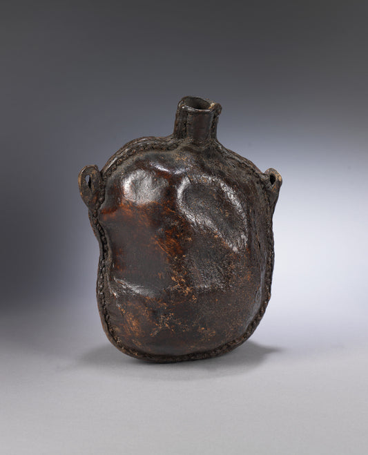 Richly Patinated Early Spouted Drinking "Bottel" 