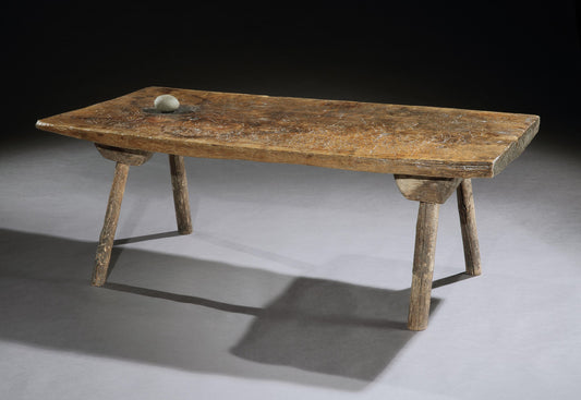 Fine Early Single Plank Top Primitive Low Table 