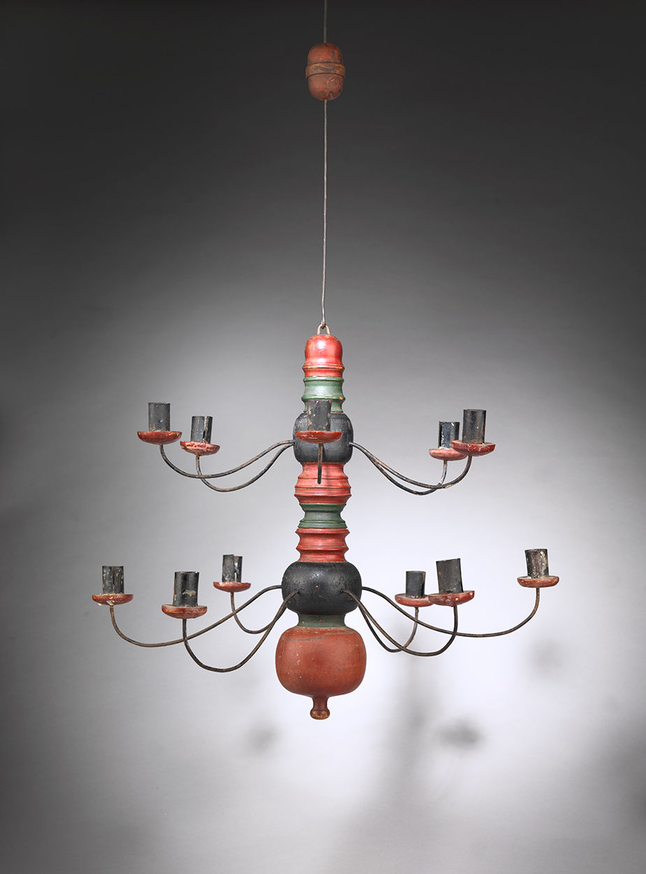 Swedish Vernacular Twelve Branch Chandelier