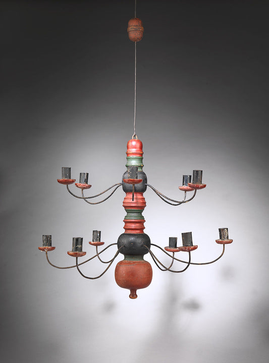 Swedish Vernacular Twelve Branch Chandelier