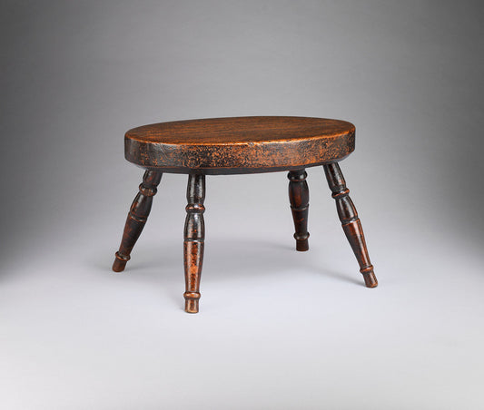 Unusual Small Oval Four Legged Stool