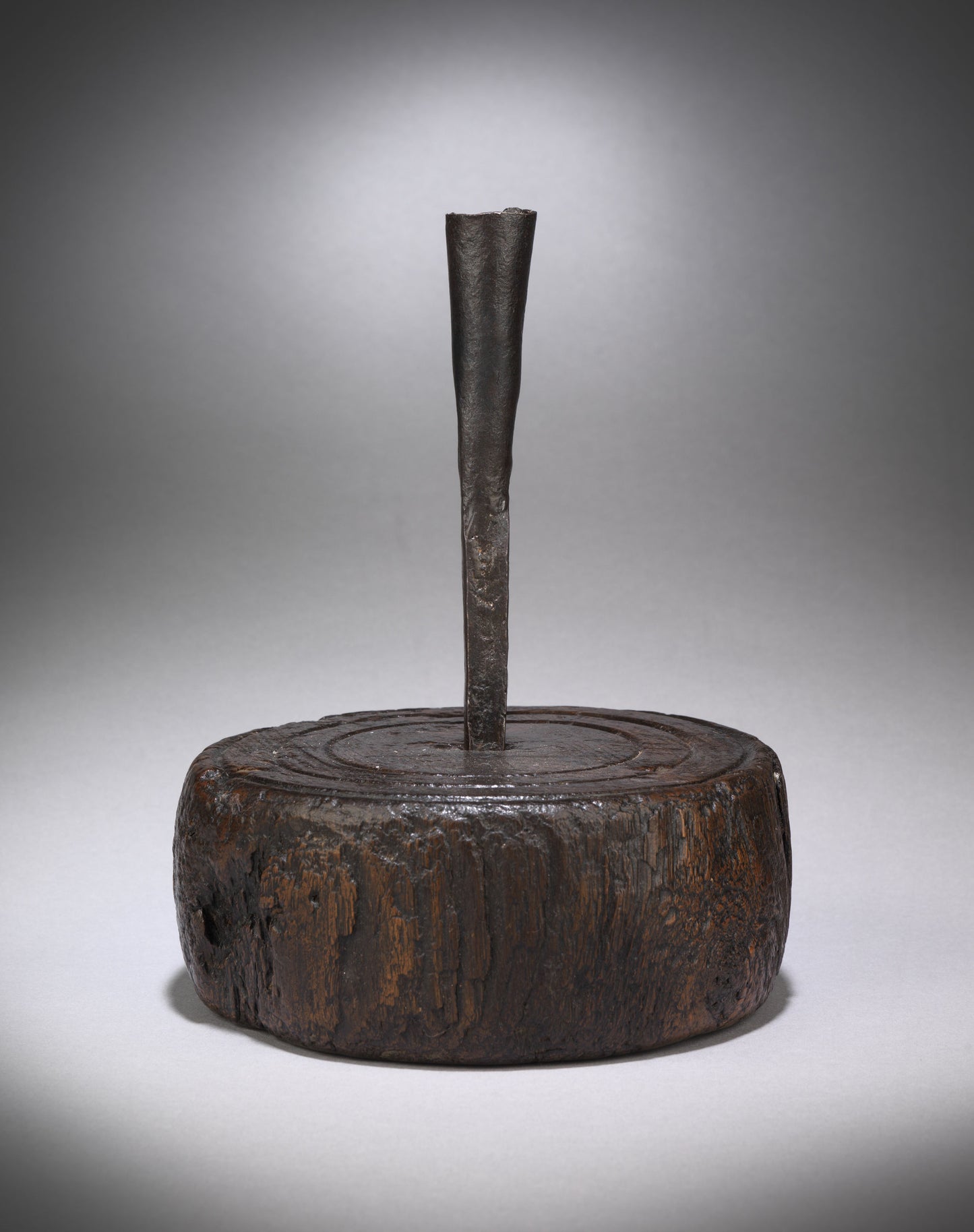 A Handsome Georgian Primitive Candlestick