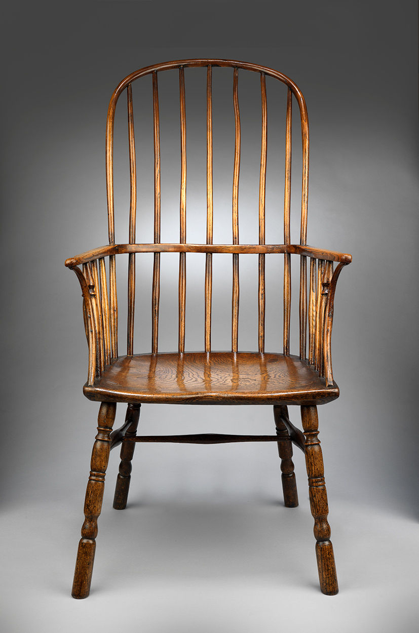 Primitive Georgian Vernacular Bow Back Windsor Armchair