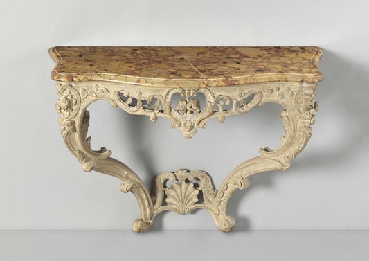 Rare Provincial Louis XV Rococo Console Table 