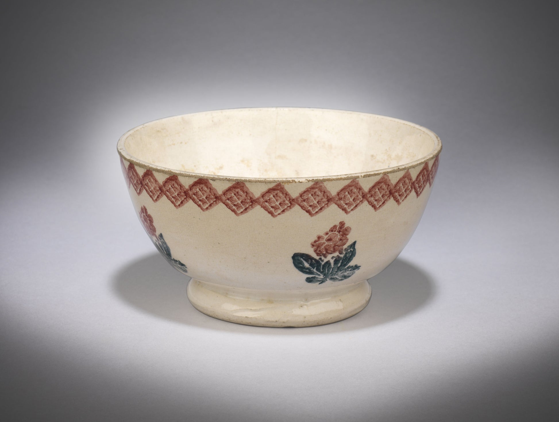 Polychrome Spongeware Cawl Bowl 