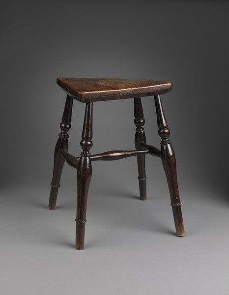 Rare Tall Georgian Turned Leg Windsor Stool