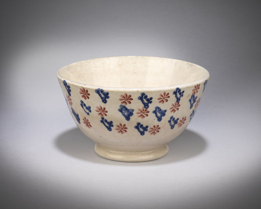 Polychrome Spongeware Cawl Bowl 