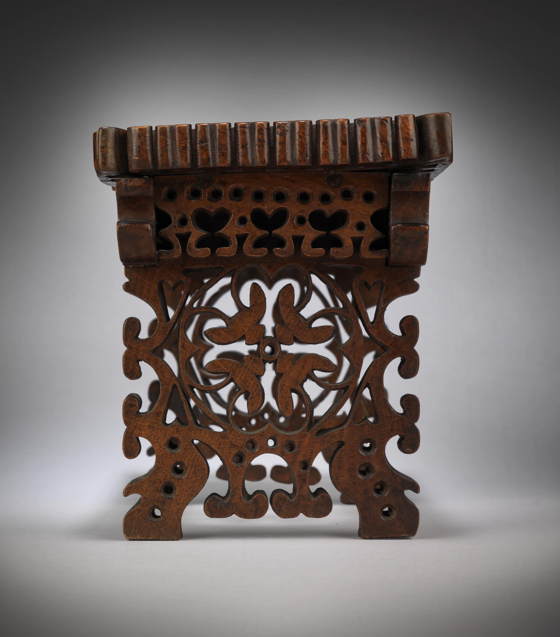 Fine and Rare Trestle Based "Love Token" Stool