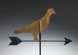 Graphic Stylised Dove Form Weathervane