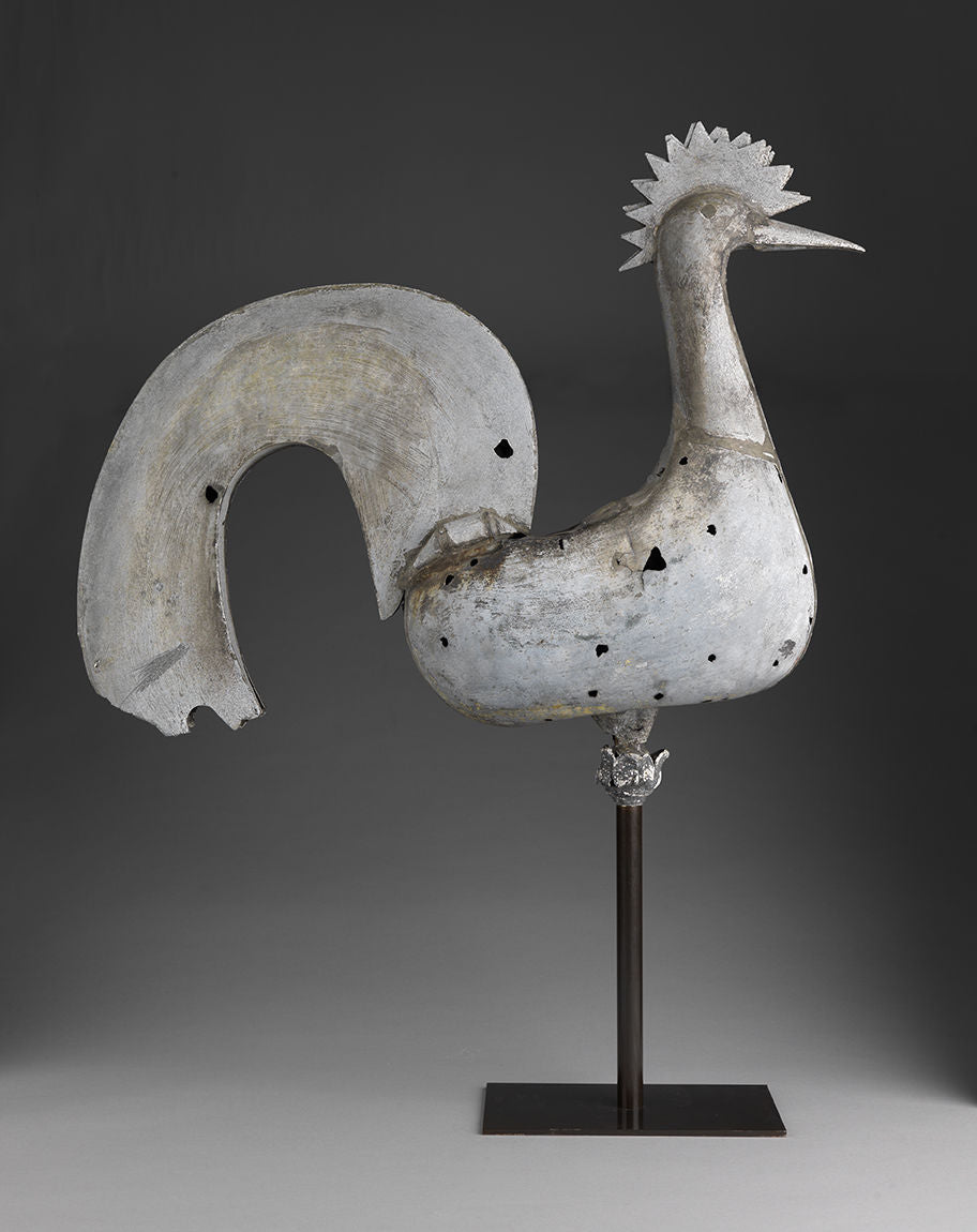 Spectacular Early Full Bodied Cockerel Weathervane