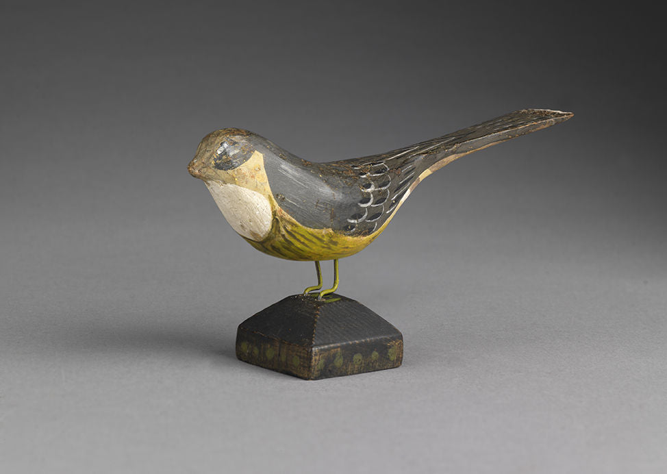 Traditional Swedish Folk Art Sculpture of a Songbird