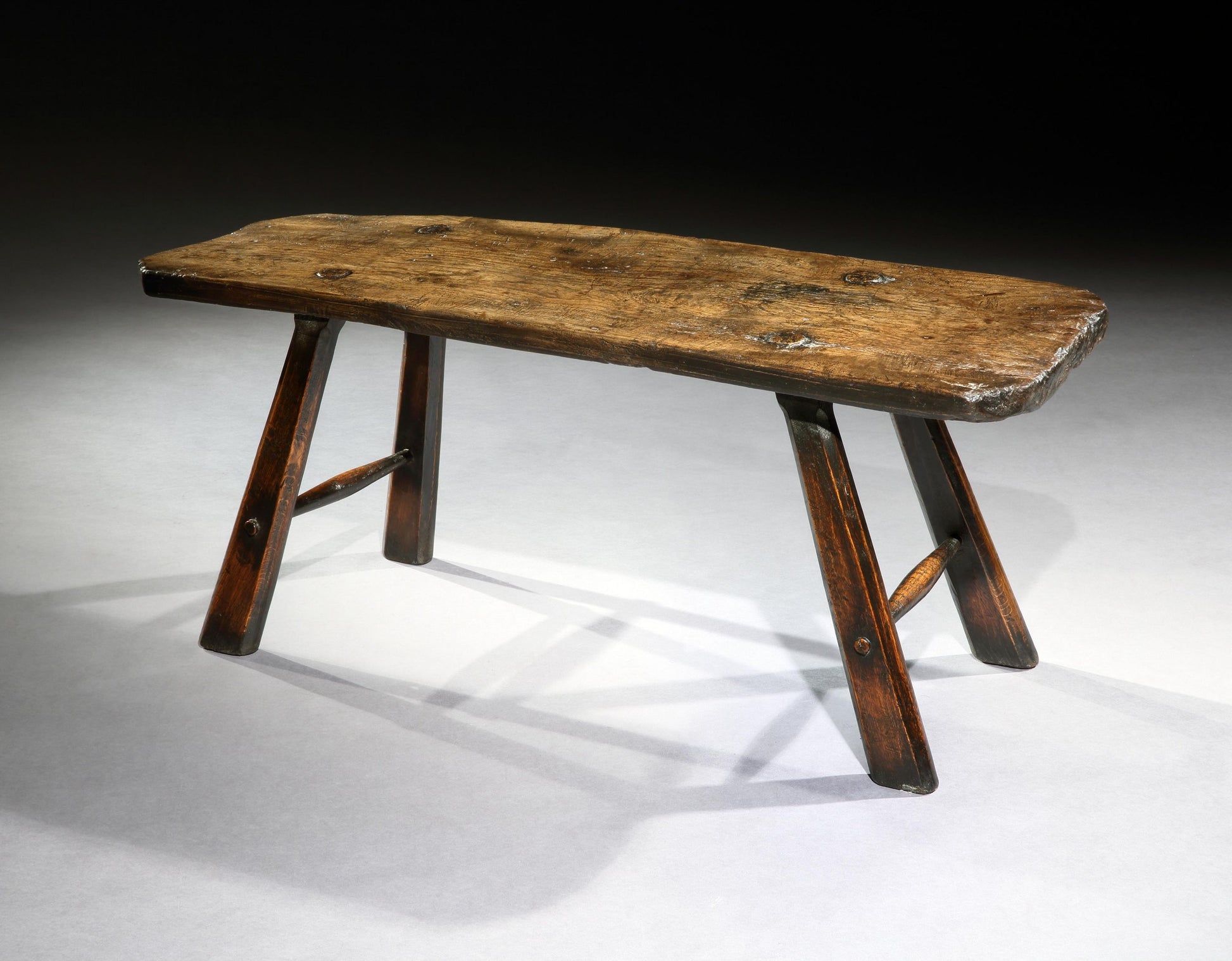 Single Plank Top Vernacular Bench