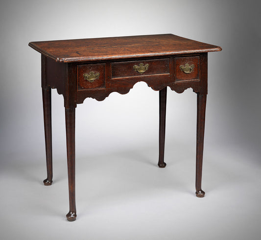 Classic Early Georgian Three Drawer Pad Foot Lowboy