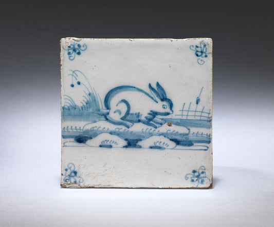 Unusual Figurative Delft Tile