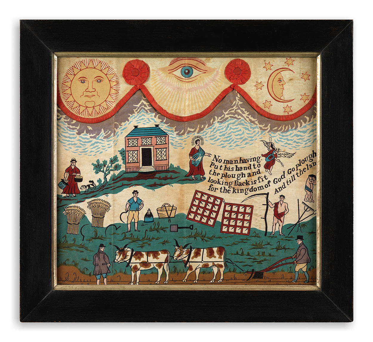 Remarkable Primitive Folk Art Theorum Picture