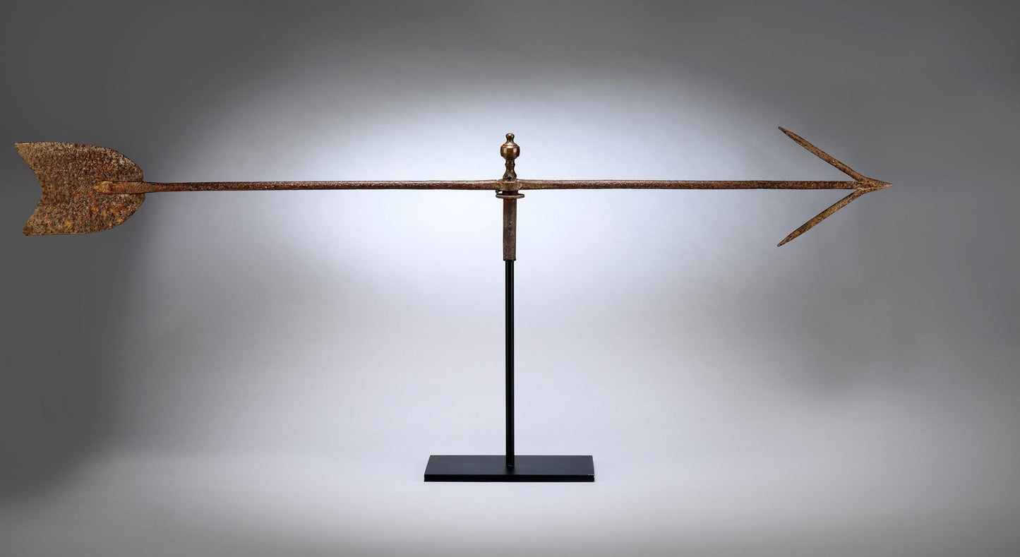 Fine Graphic Arrow Form Folk Art Weathervane