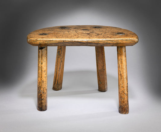 Primitive Georgian Semi-Circular Stool