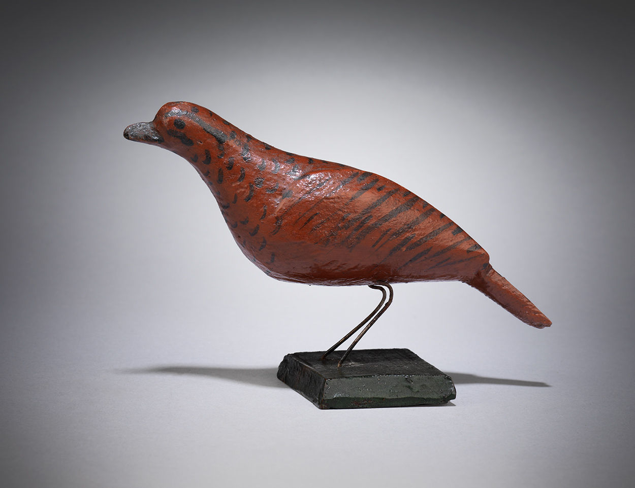 Traditional Miniature Red Painted Songbird